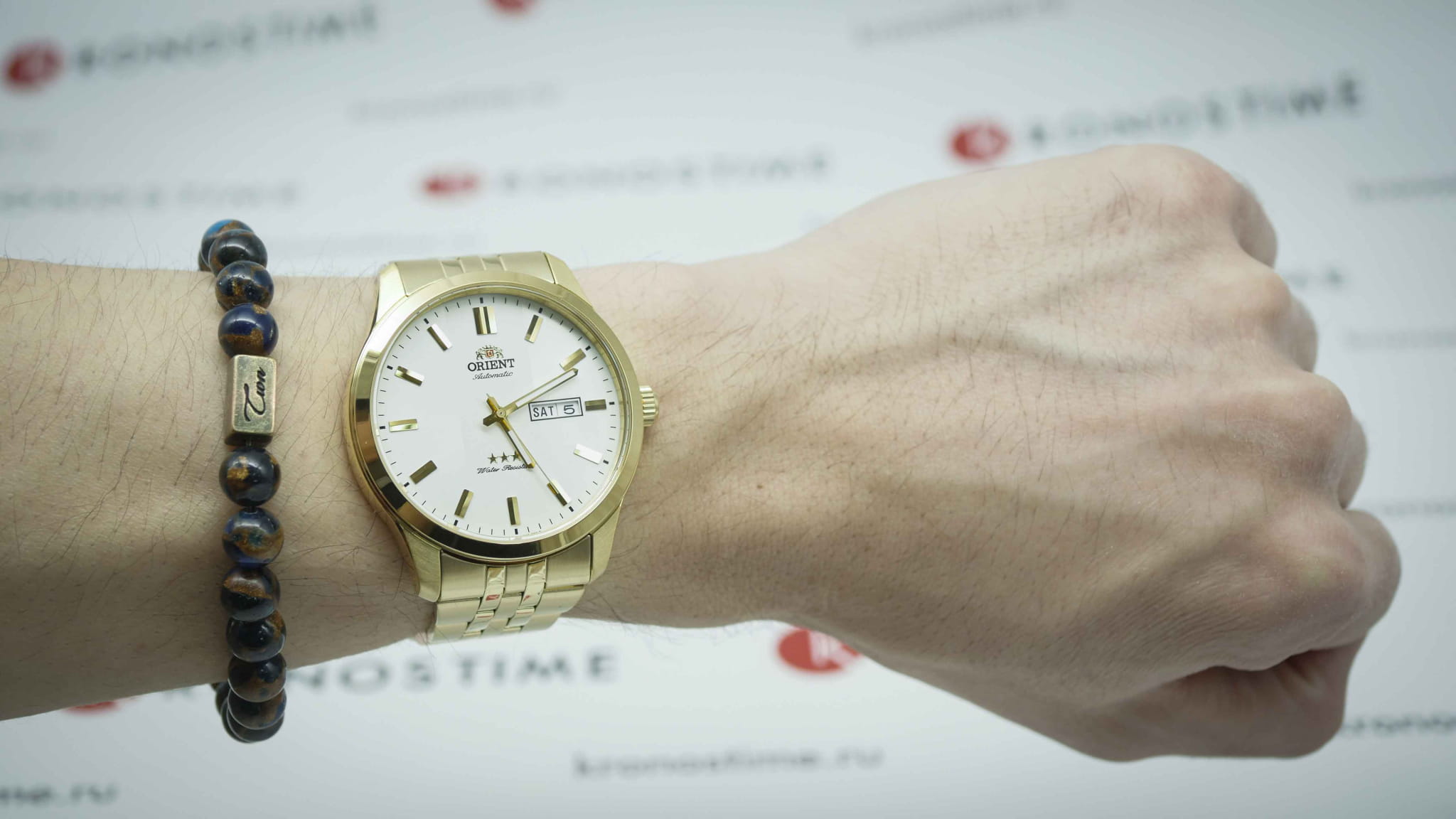 Orient Orient 3 Stars RA-AB0010S (RN-AB0010S) механические мужские часы часы крупный план белый циферблата